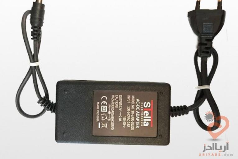 فروش آداپتور ۱۲ ولت ۲ آمپر استلا STELLA 12V 2A adapter با یک سال گارانتی