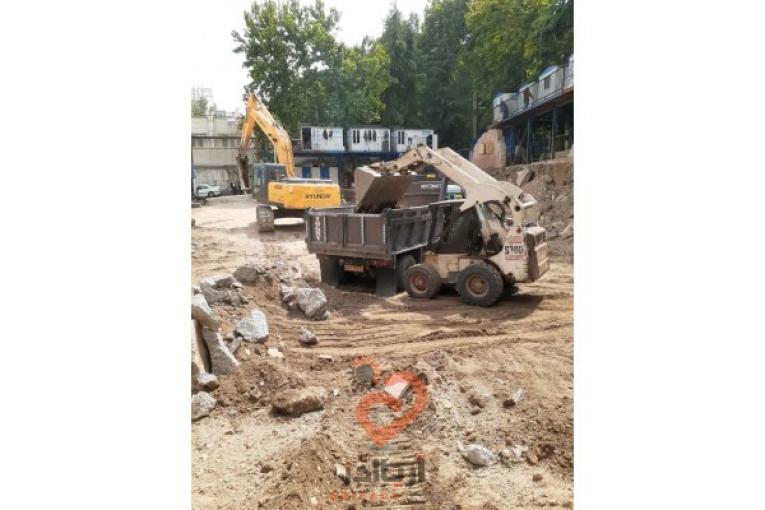 دراوردن نخاله ازپارکینگ ،سیمان ،اجر،گچ