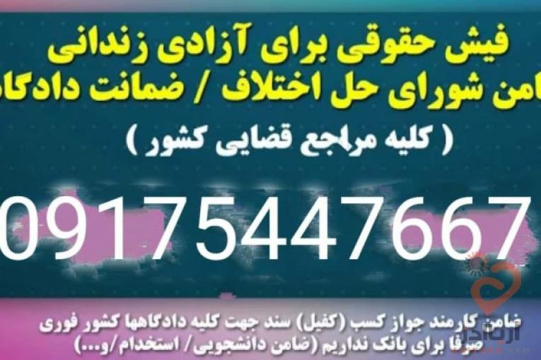 اجاره فیش حقوقی/ضمانت دادگاه/ضامن کارمند رسمی/کفالت/کفیل