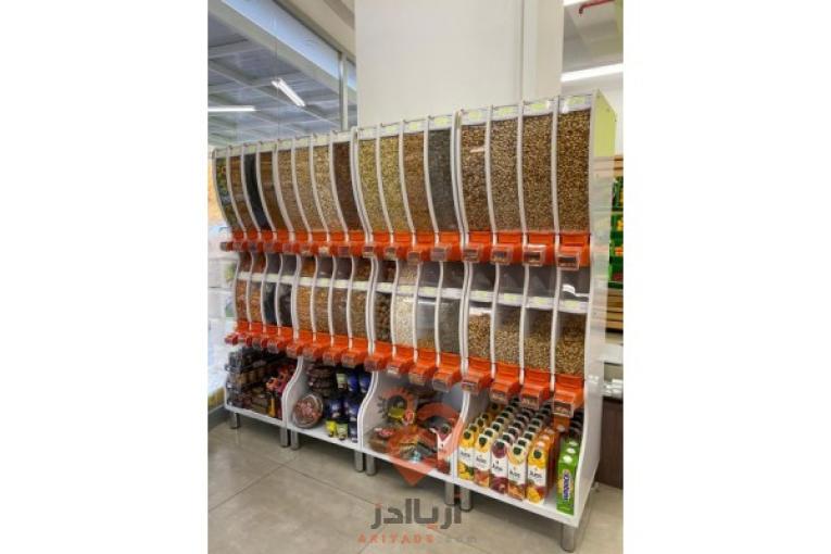 تولید و عرضه مدرنترین استندهای مکانیزه آجیل، خشکبار و حبوبات متنوع