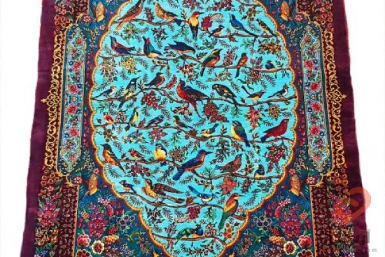 فرش تمام ابریشم دستباف قم