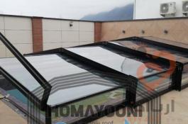 سقف متحرک استخر سقف متحرک المینیومی در شهریار