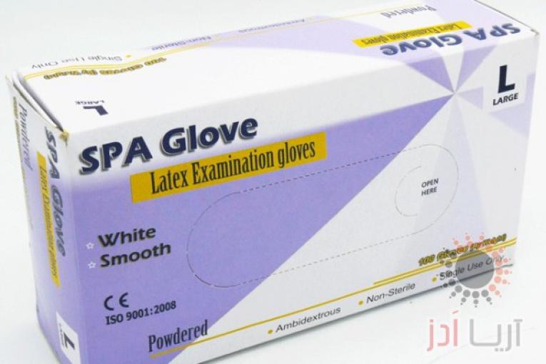 دستکش لاتکس کم پودر SPA
